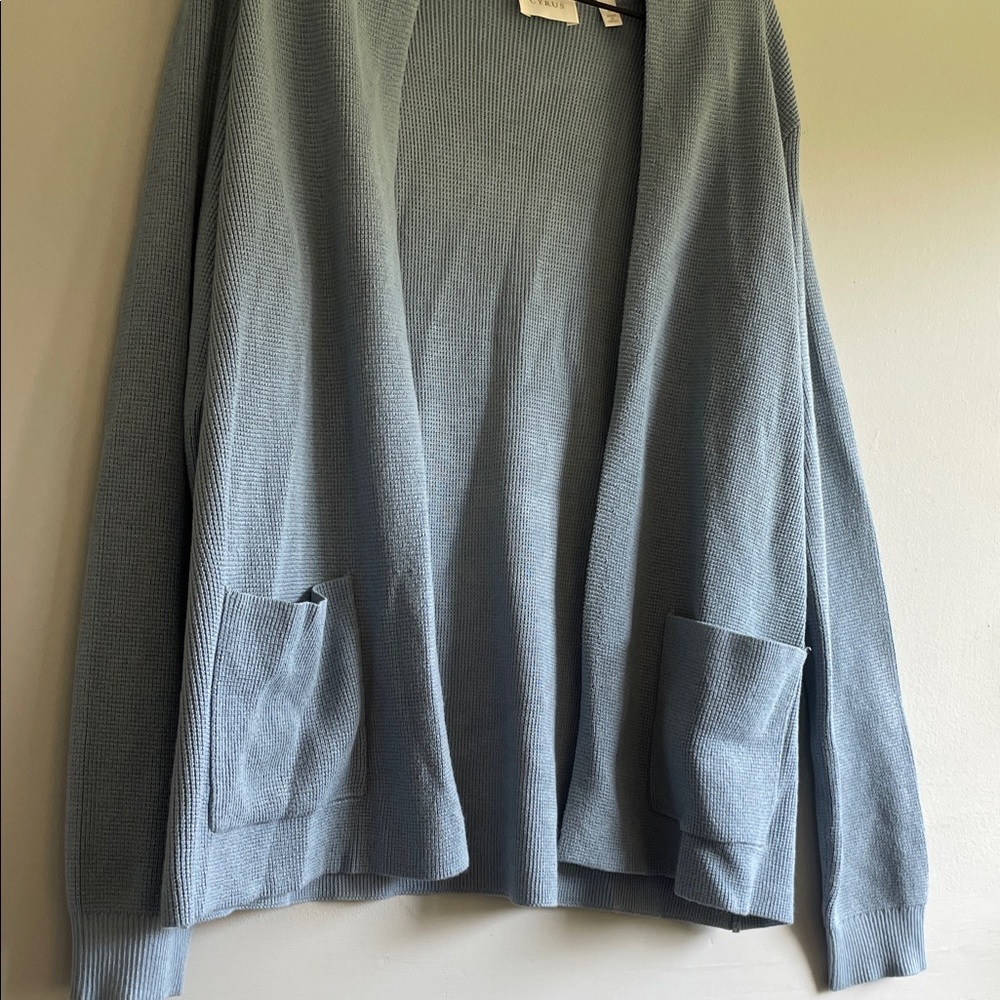 CYRUS Light Blue Open Front Cardigan - Picture 3 of 8